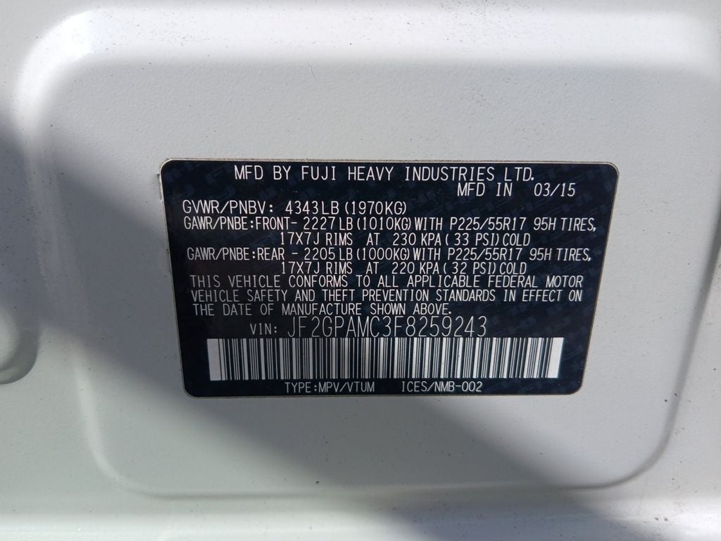 2015 Subaru XV Crosstrek 2.0i Limited